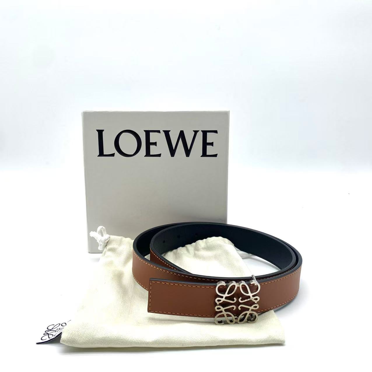 Anagram reversible leather belt