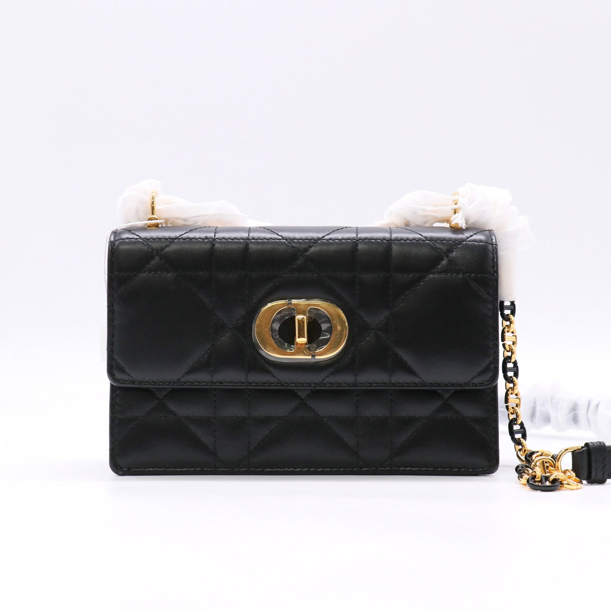 Dior Miss Caro Mini Bag Black Macrocannage Lambskin twins LDZ1485