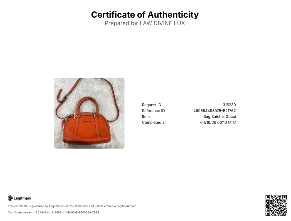 Convertible Dome Satchel Microguccissima Leather Mini  B21762