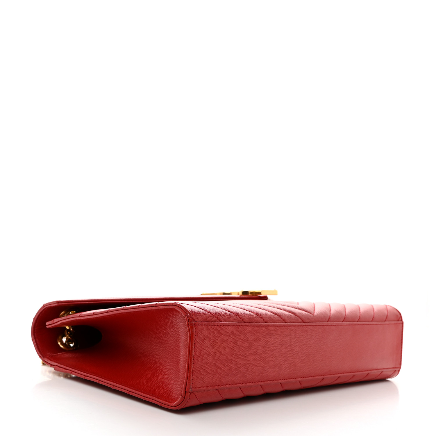 Classic Monogram Envelope Satchel Matelasse Chevron Leather Large Twins