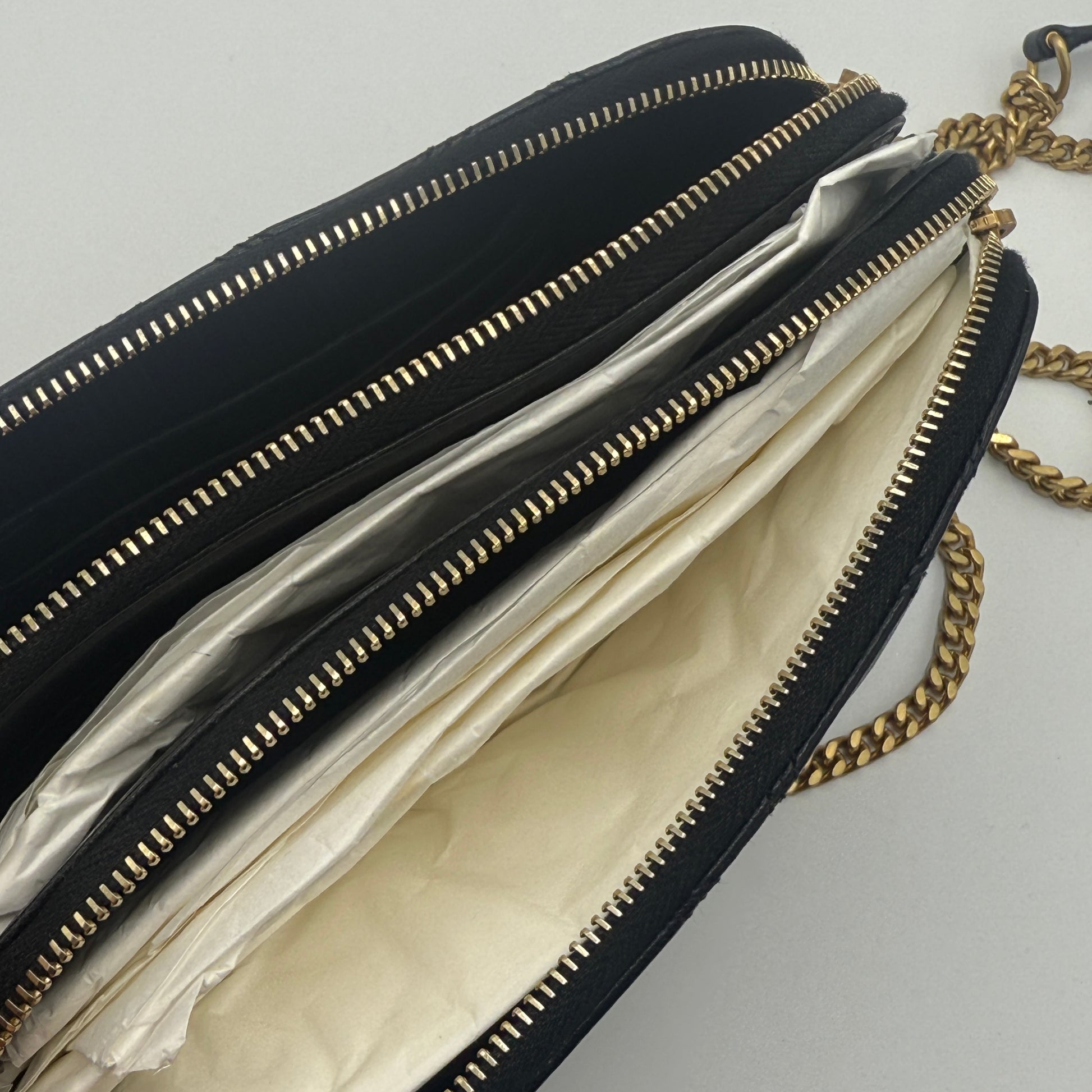 Becky Double Zip Crossbody Bag Quilted Leather Mini
