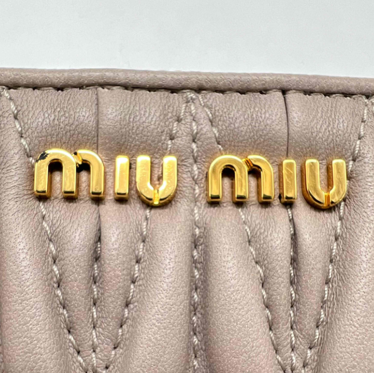 Miu Miu Matelassé Zip Around Long Wallet W23496