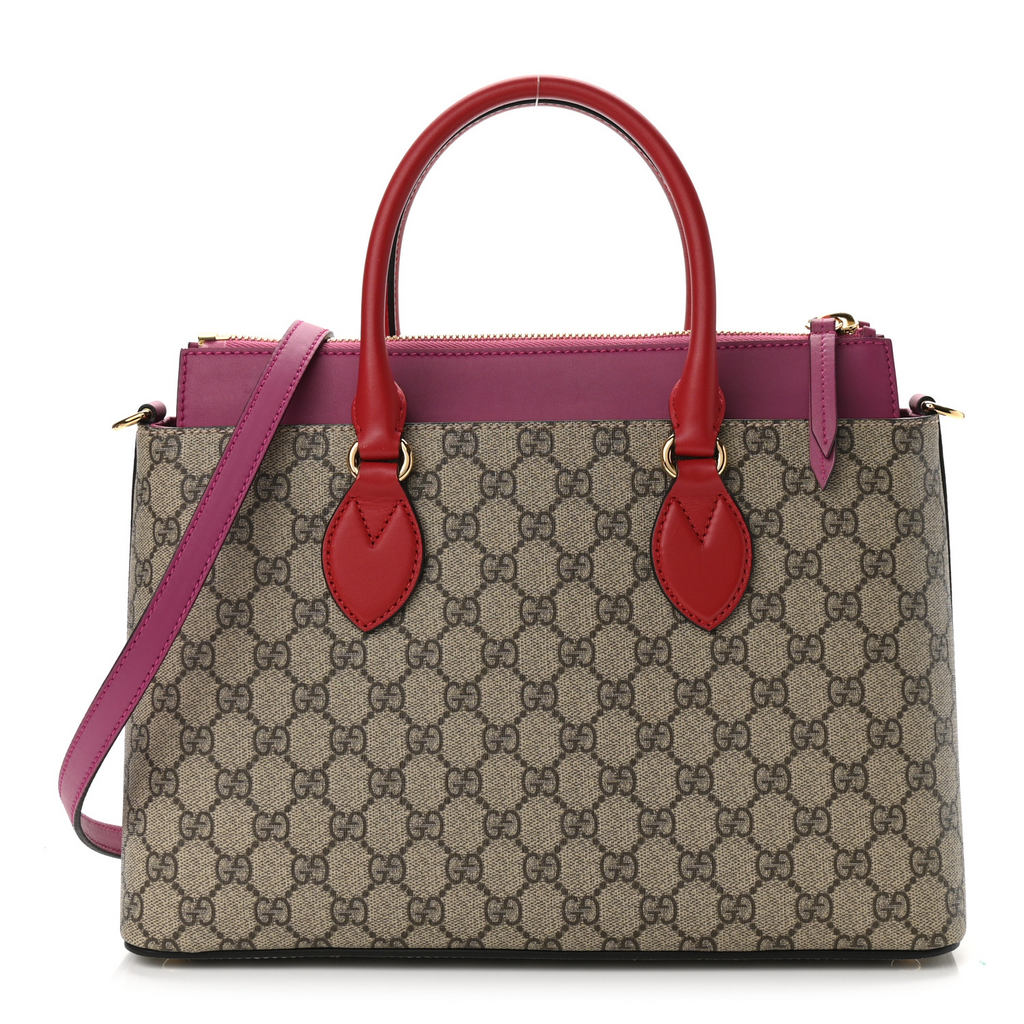 Linea A Convertible Tote GG Coated Canvas Small Twins