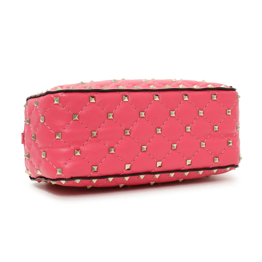 Valentino Pink Nappa Rockstud Spike Camera Bag Twins LDJ6179
