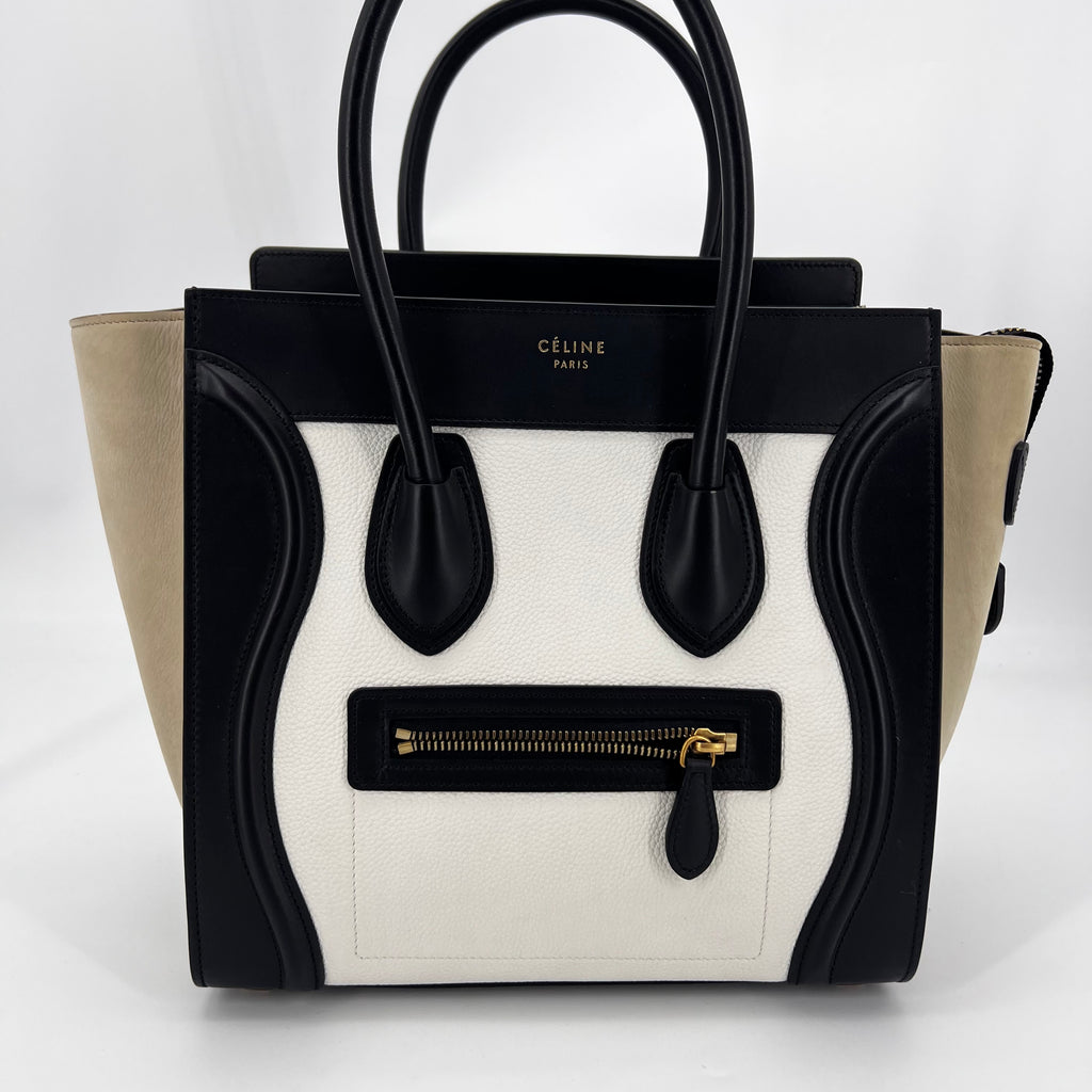 Tricolor Luggage Bag Leather Mini - twins