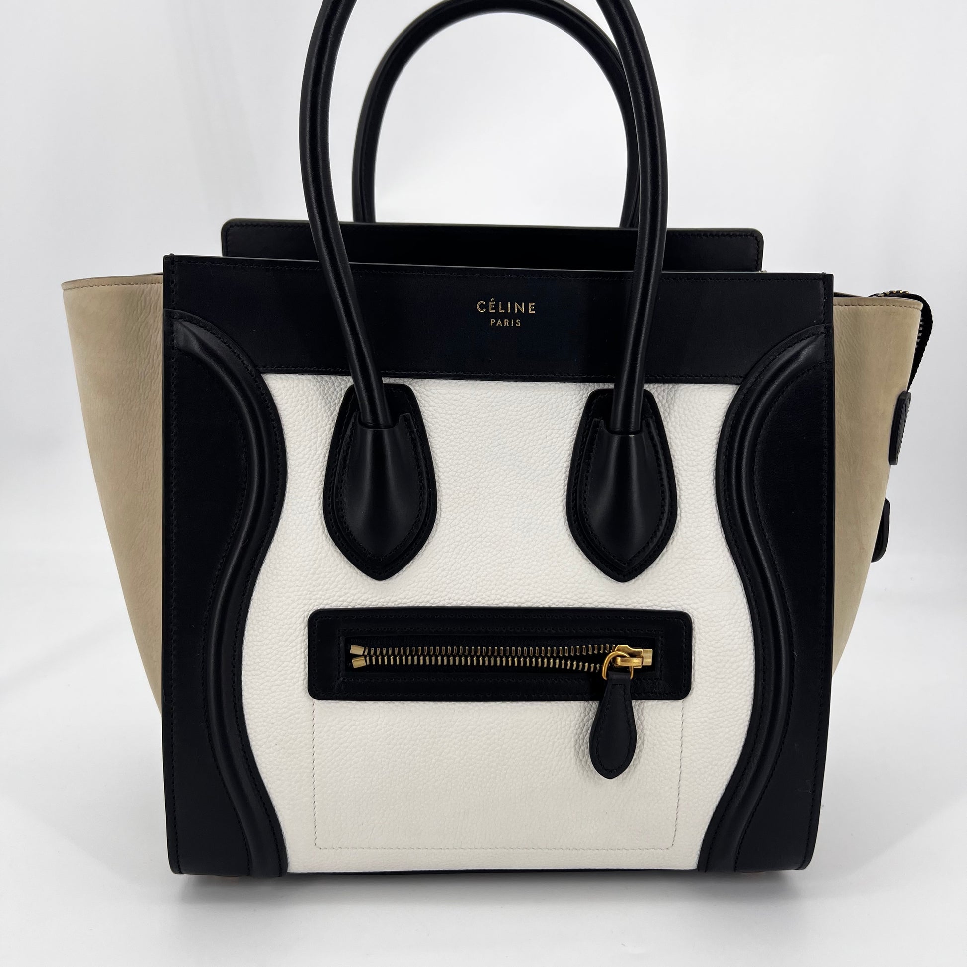 Tricolor Luggage Bag Leather Mini - twins