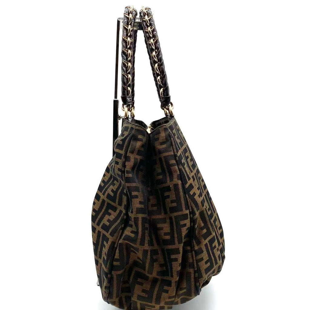 Fendi Canvas Shoulder Bag Large