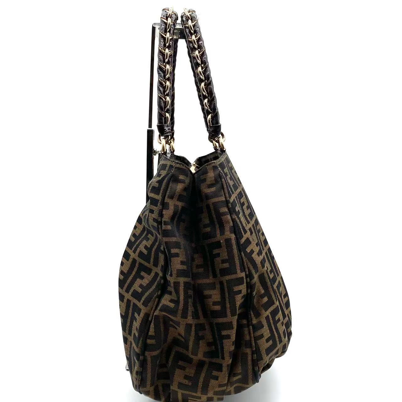 Fendi Canvas Shoulder Bag Large