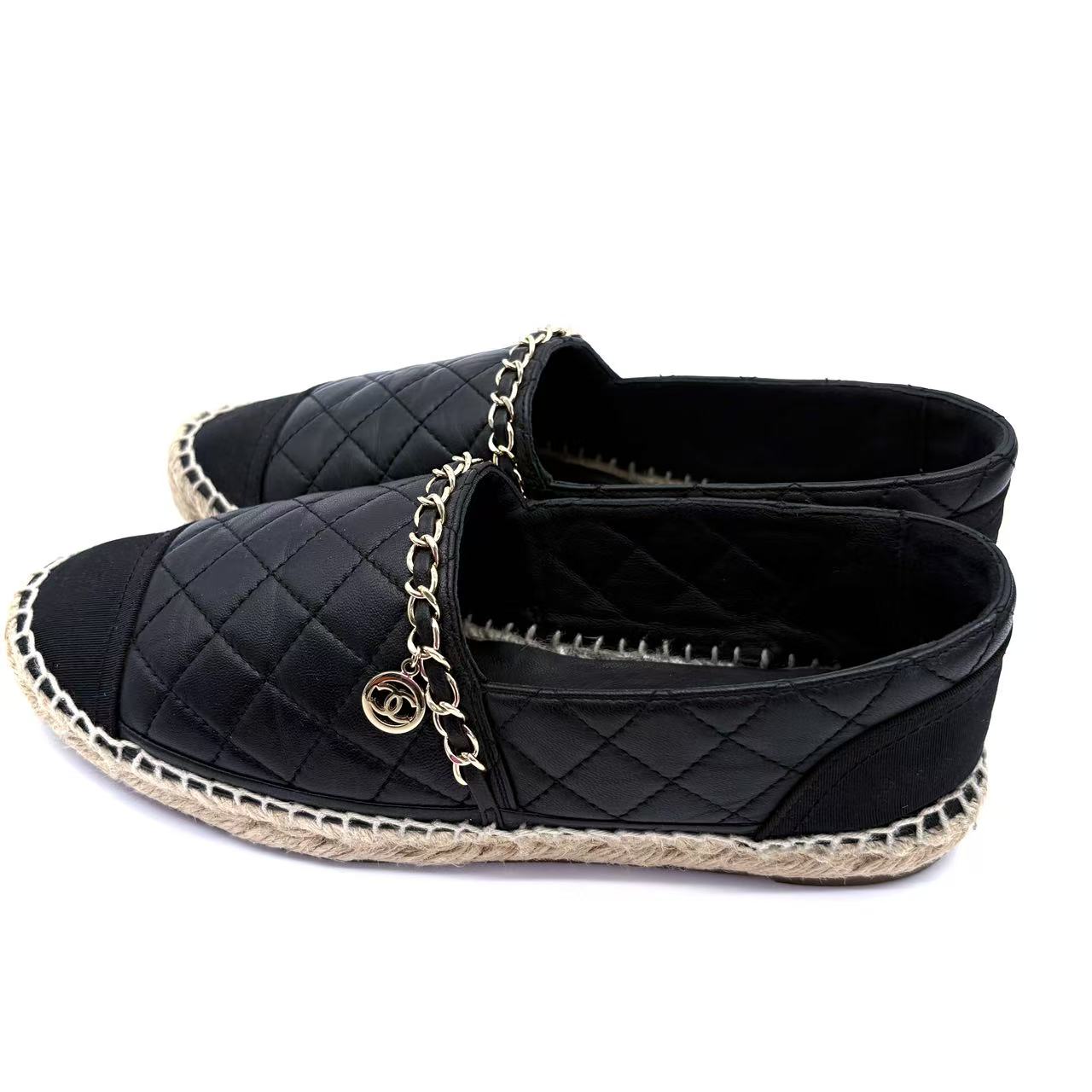 Leather espadrilles Black