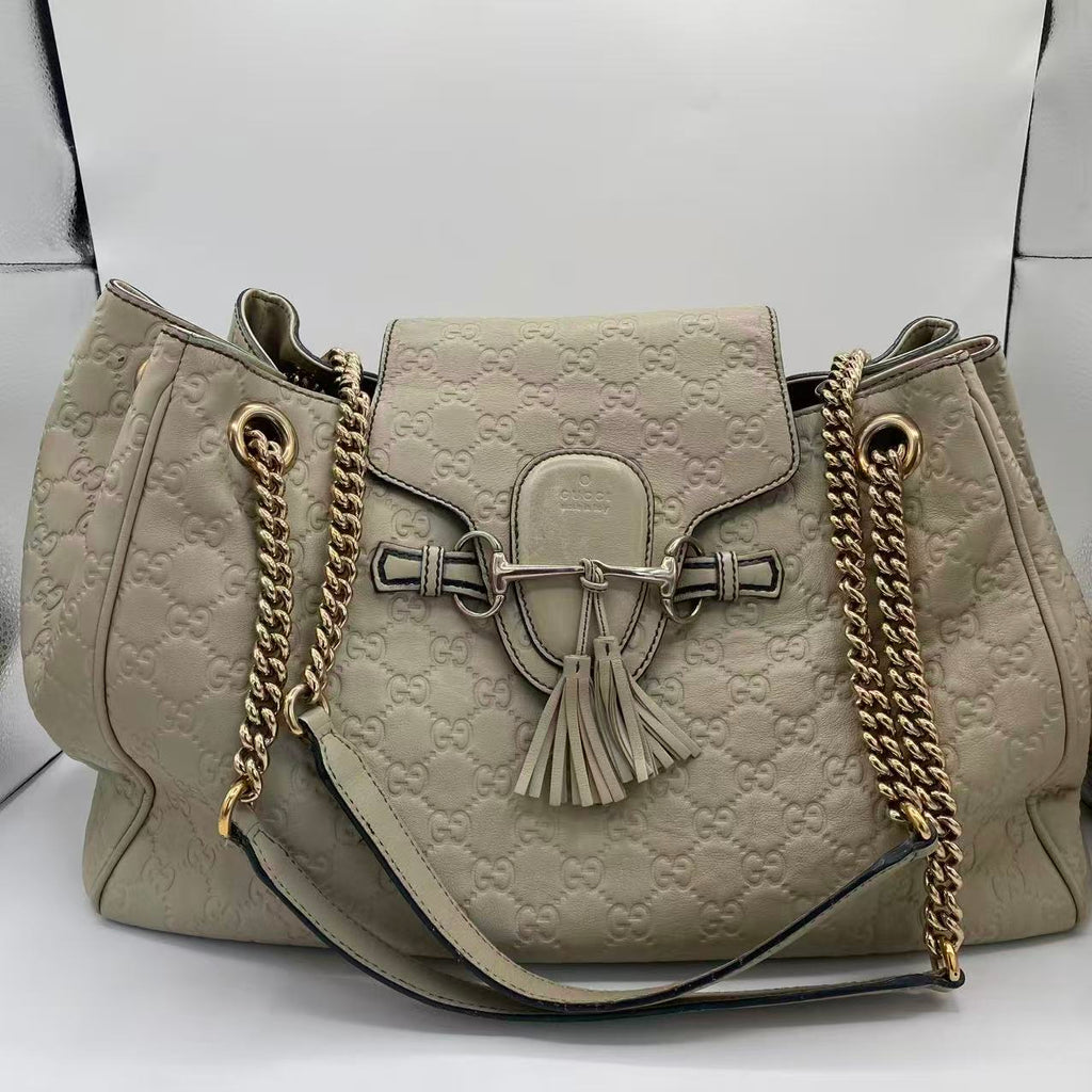 Gucci Large Guccissima Emily Chain Shoulder bag