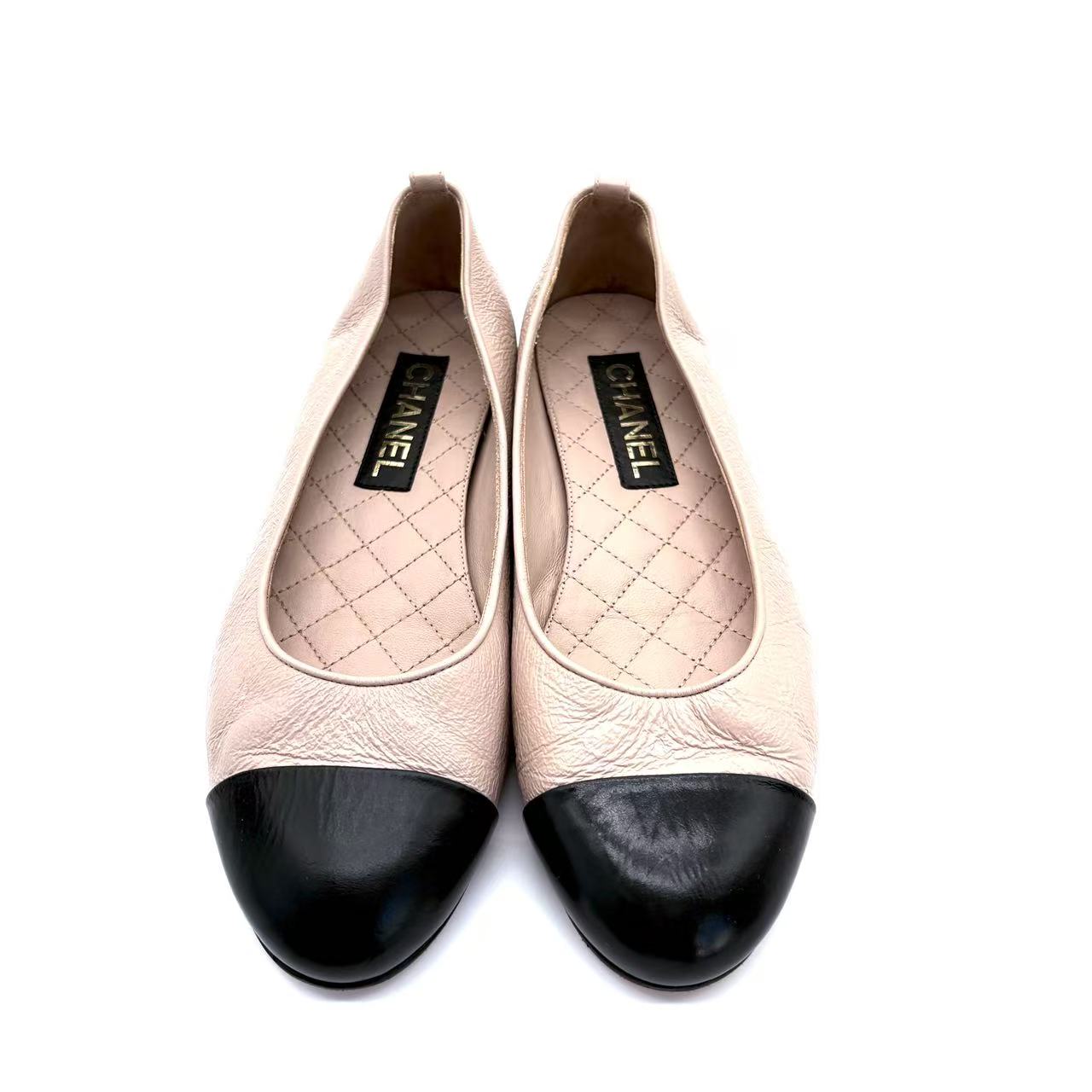 Pink Mesh Cap-Toe Ballet Flats