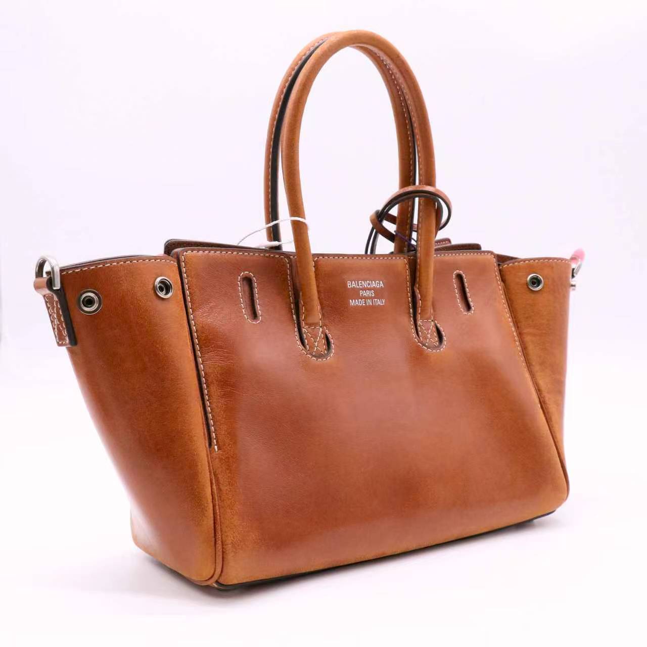 Balenciaga Smooth Calfskin Mini Bel Air Carry All Bag Twins LDJ5510
