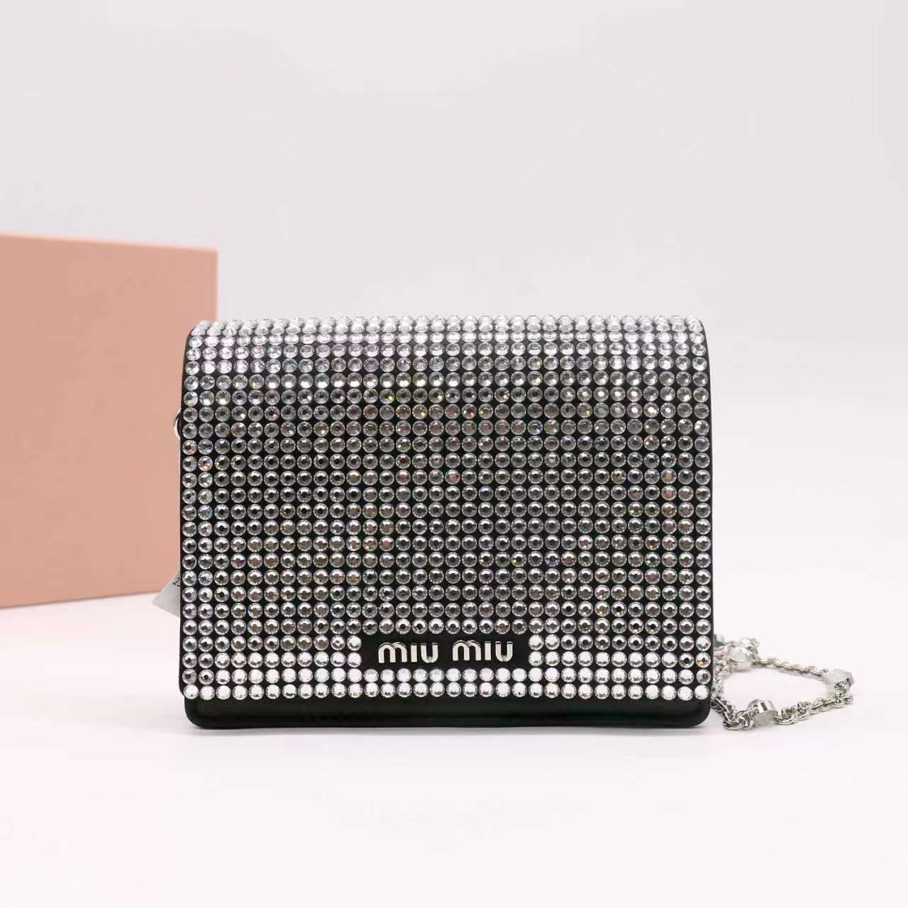 Miu Miu Nappa Crystal Starlight Mini Clutch Bag Twins LDJ5389
