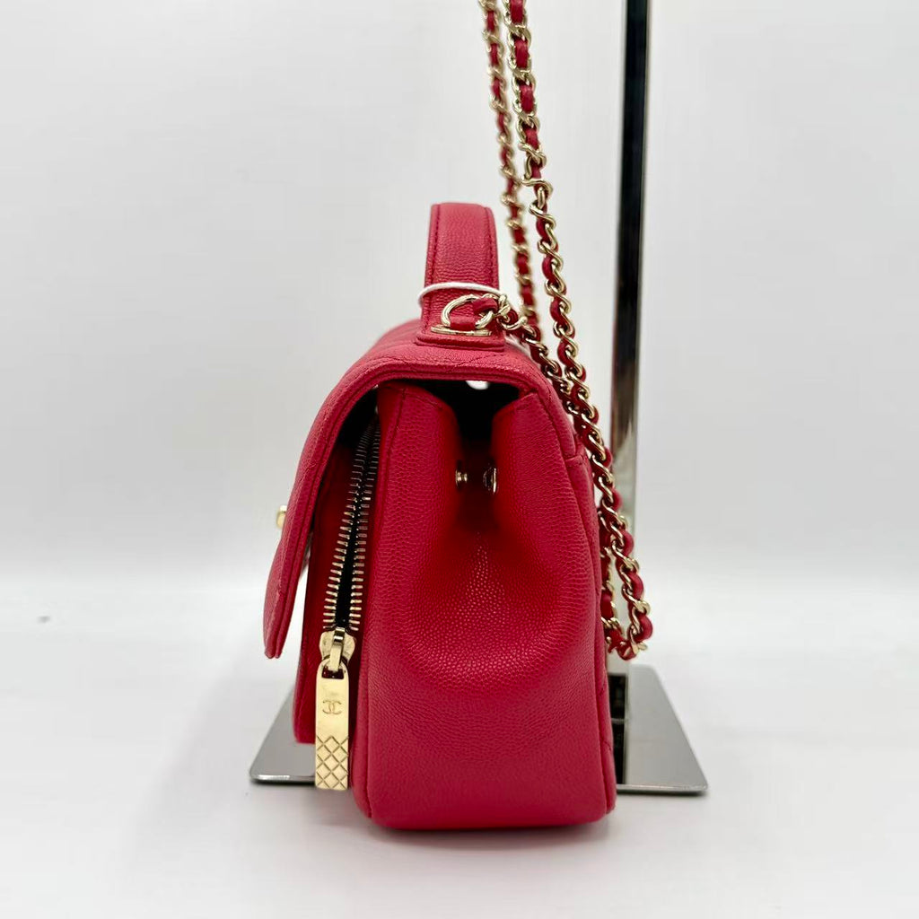 Business Affinity Flap Bag Quilted Caviar Small