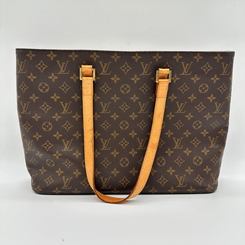 Luco Bag in Monogram Canvas and Tan Leather Trim