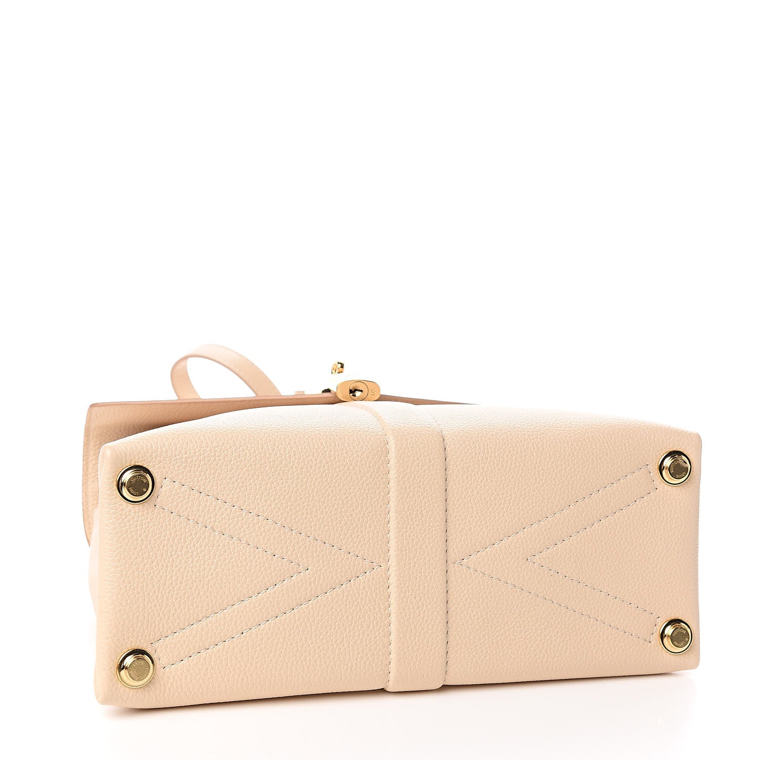 Rose Des Vents MM Grained Leather Top Handle Crossbody Bag Creme - twins