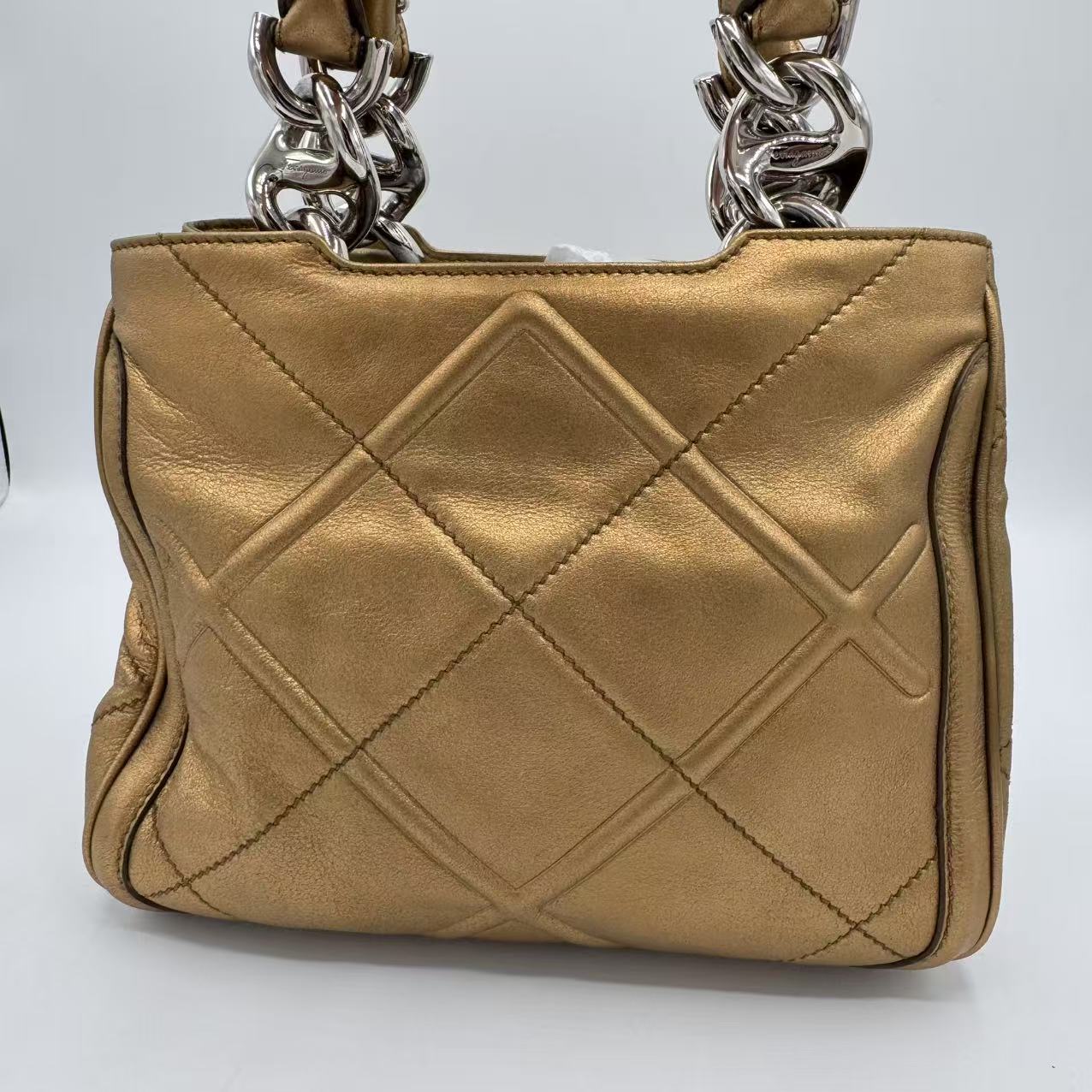 Salvatore Ferragamo Bronze SHW Handbag