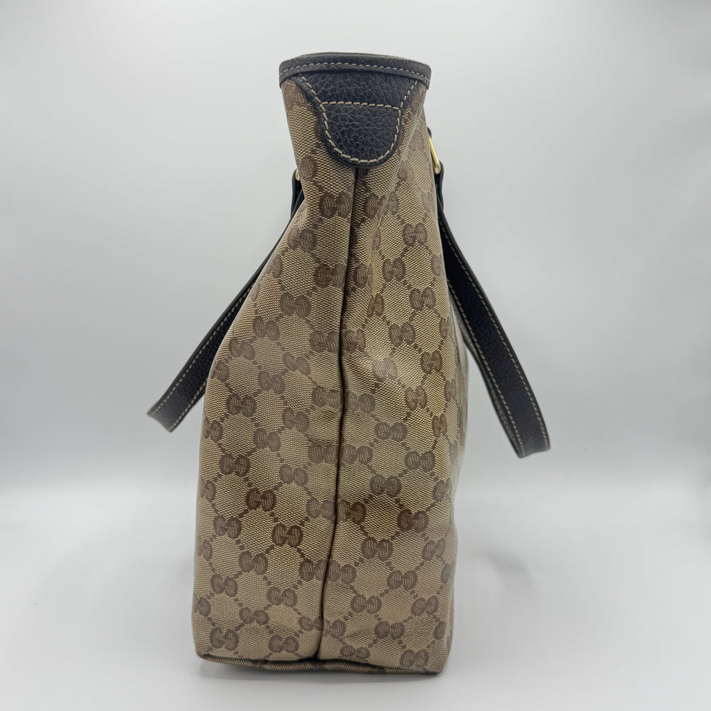 Crystal Monogram Joy Tote Dark Brown