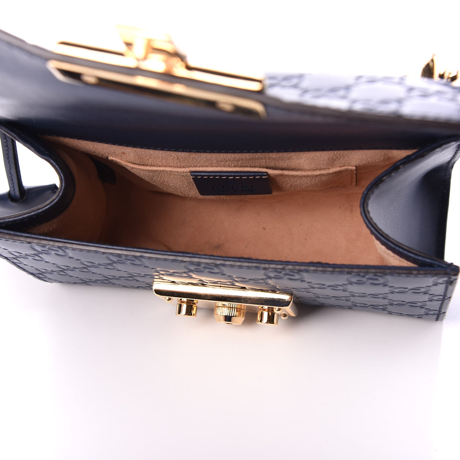 Padlock Shoulder Bag Guccissima Leather Small Twins