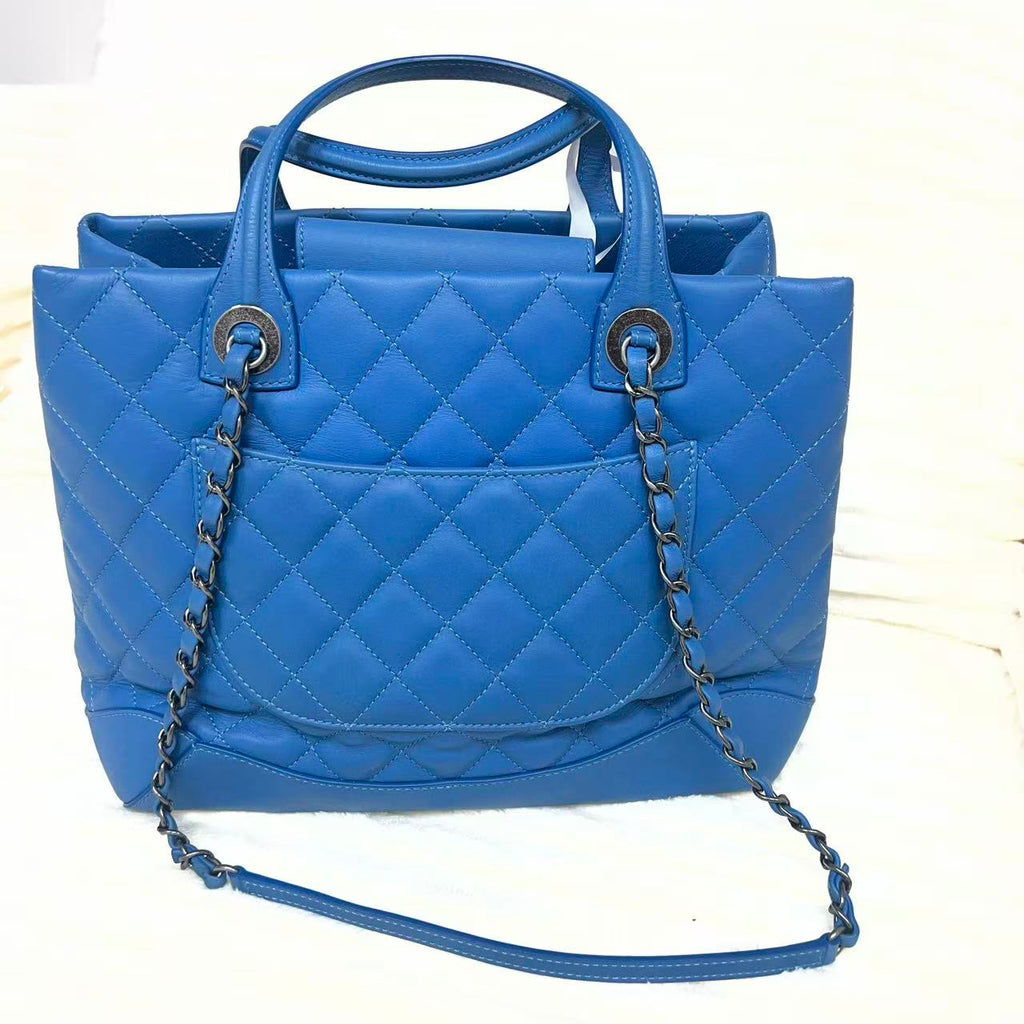 Easy Shopping Tote Quilted Calfskin Small