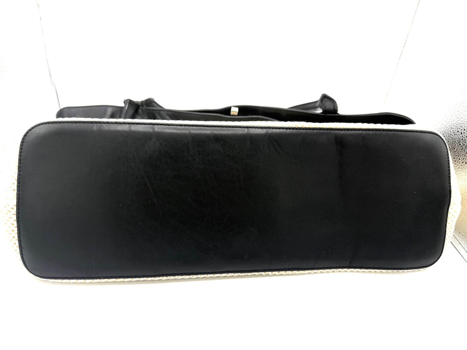 Canvas Woven Lambskin Lax Accordion TOTE