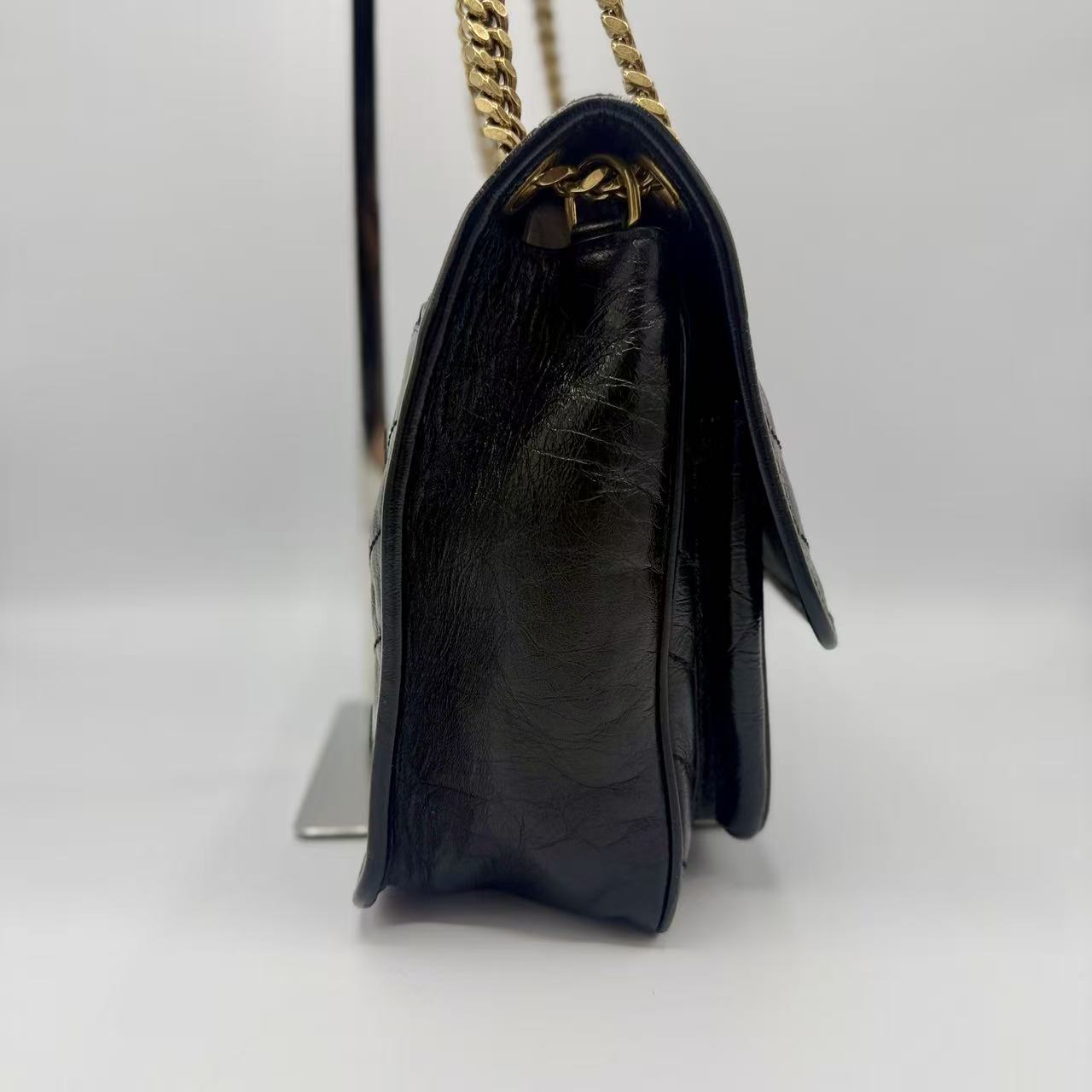 Niki Gold Chain Flap Bag Leather Medium