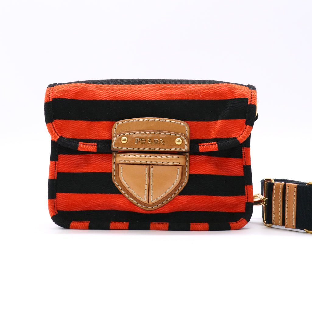 Prada Canapa Righe Crossbody Bag twins LDJ6570