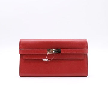 Hermes Kelly Wallet Epsom Long Red Twins LDJ5272