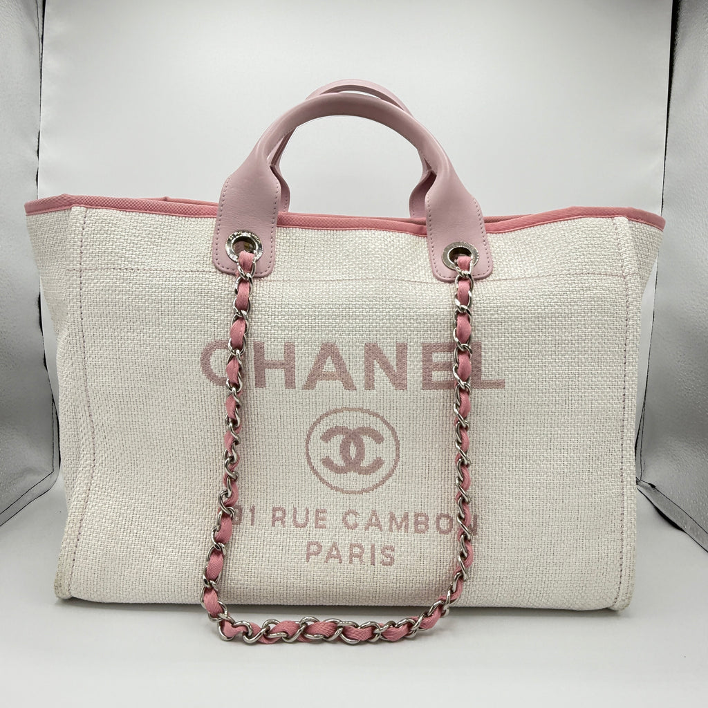 Woven Straw Raffia Medium Deauville Tote