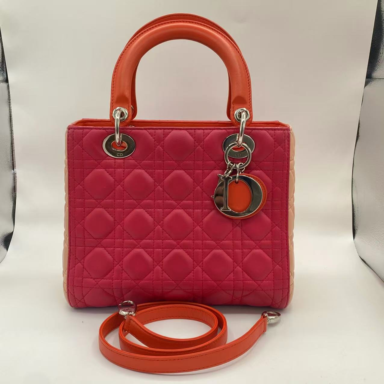 Tri-Color Medium Lady Dior