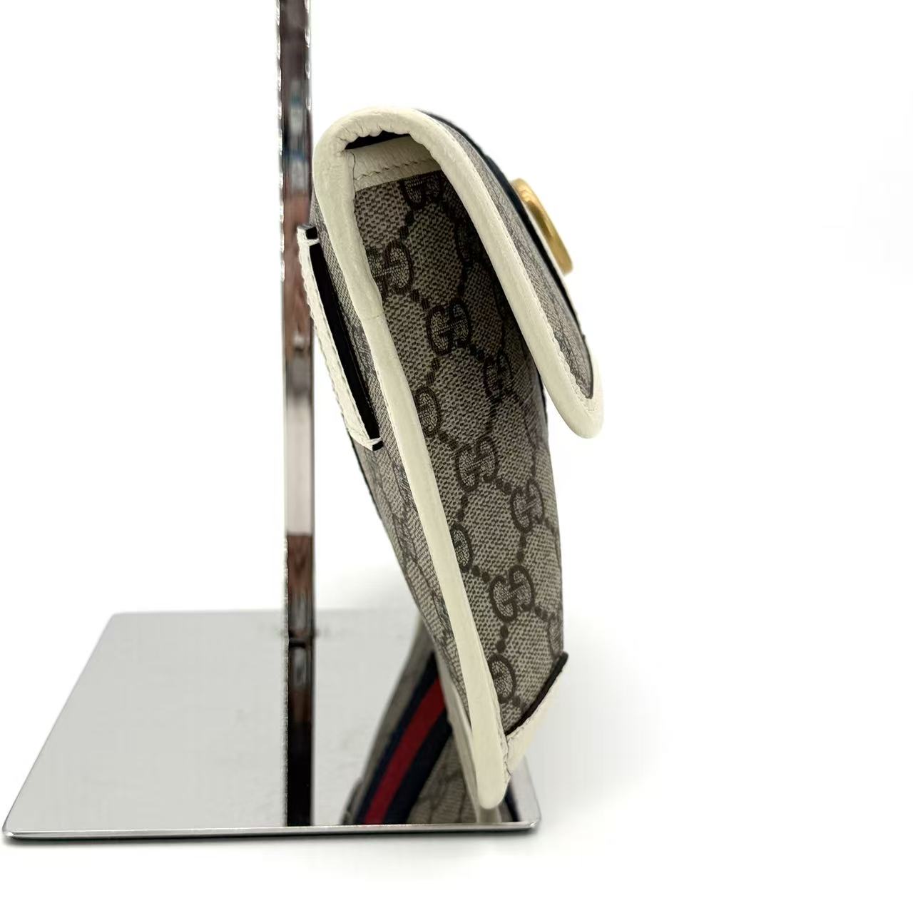 Brown/White GG Canvas Web Ophidia Belt Bag