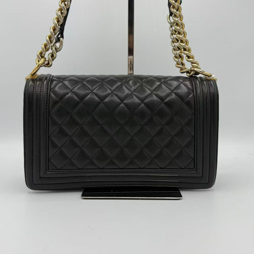 Boy Flap Bag Quilted Lambskin Old Medium