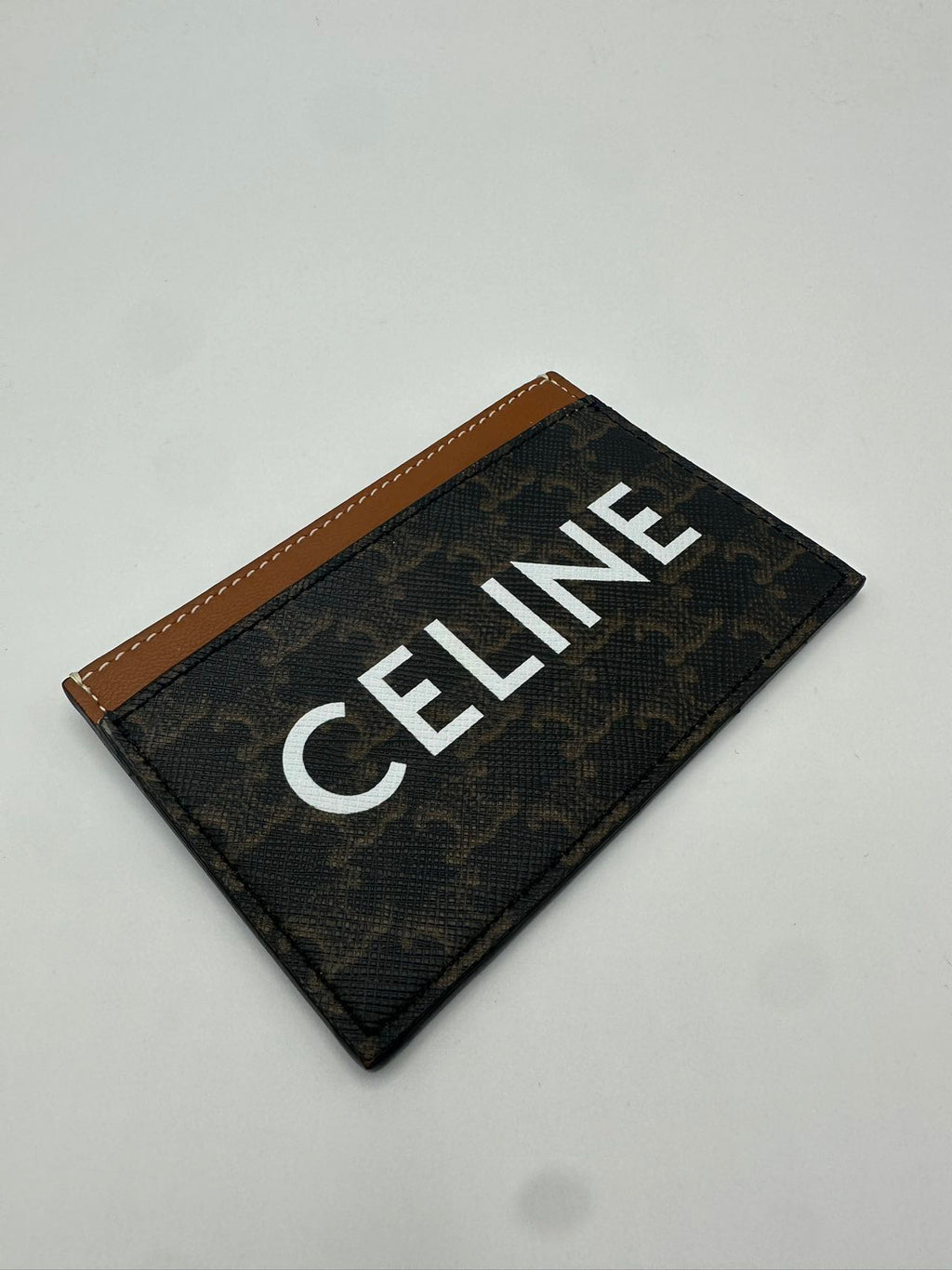 Card holder in Triomphe canvas with Celine Print