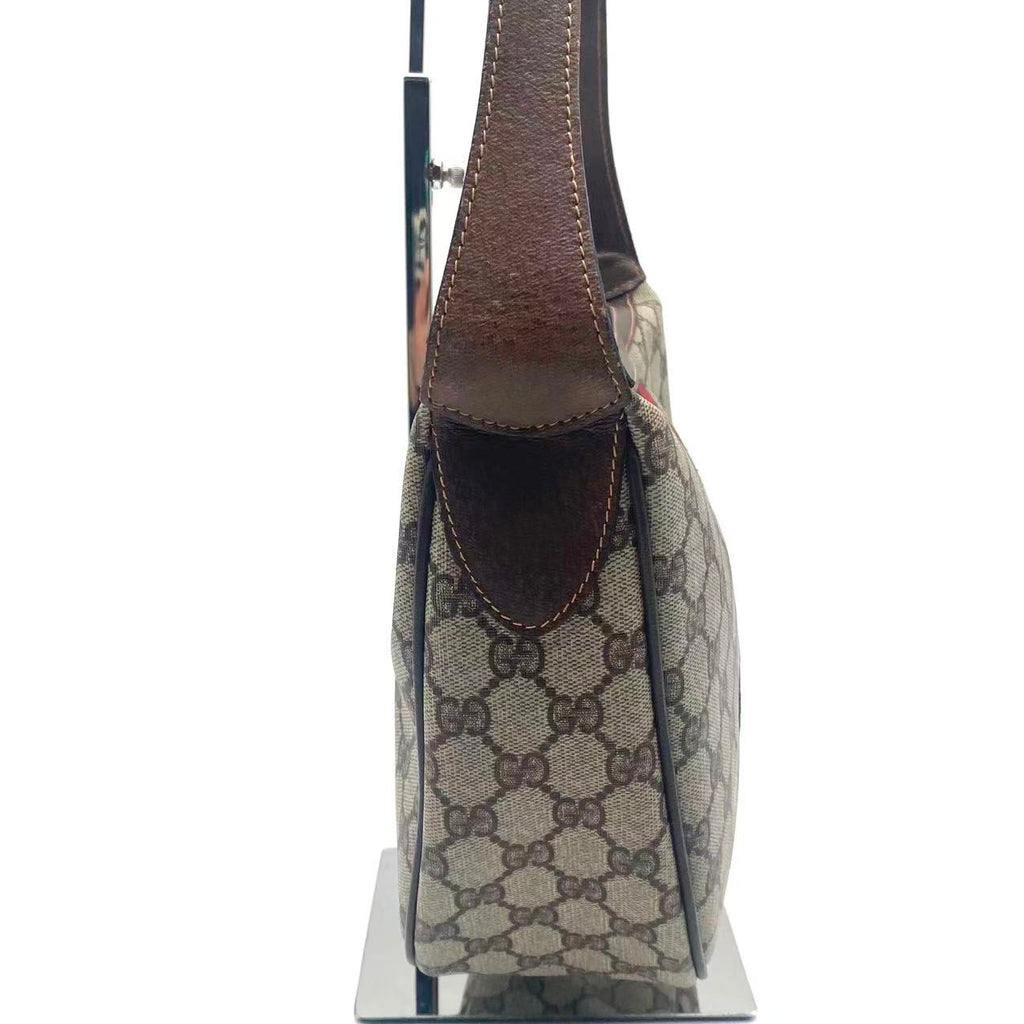 Monogram Web Small Ophidia Half Moon Hobo Brown