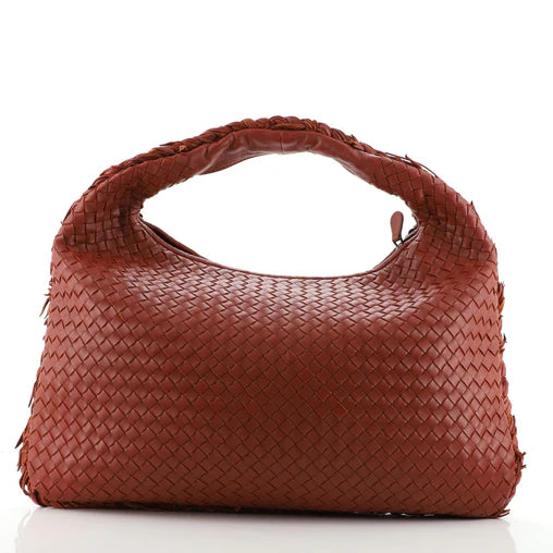 Veneta Hobo Intrecciato Nappa with Frayed Detail Large twins