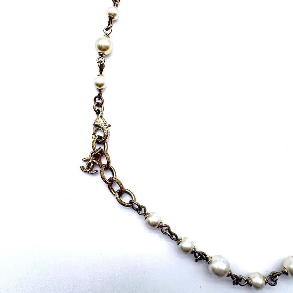 Light Gold CC Coco Pearl Necklace