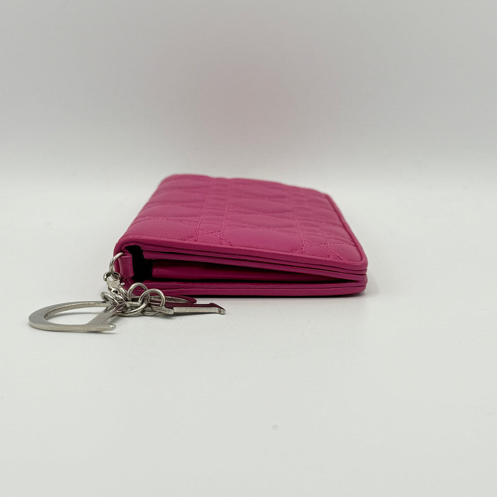 Lambskin Cannage Rendezvous Wallet Pink