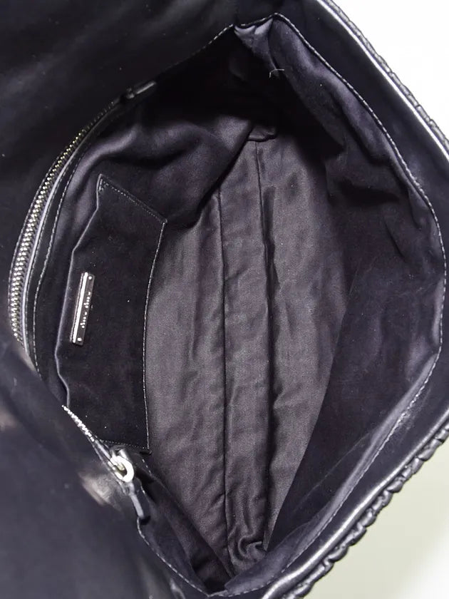 Black Cloquet Quilted Nappa Leather Cristal Shoulder Bag twins
