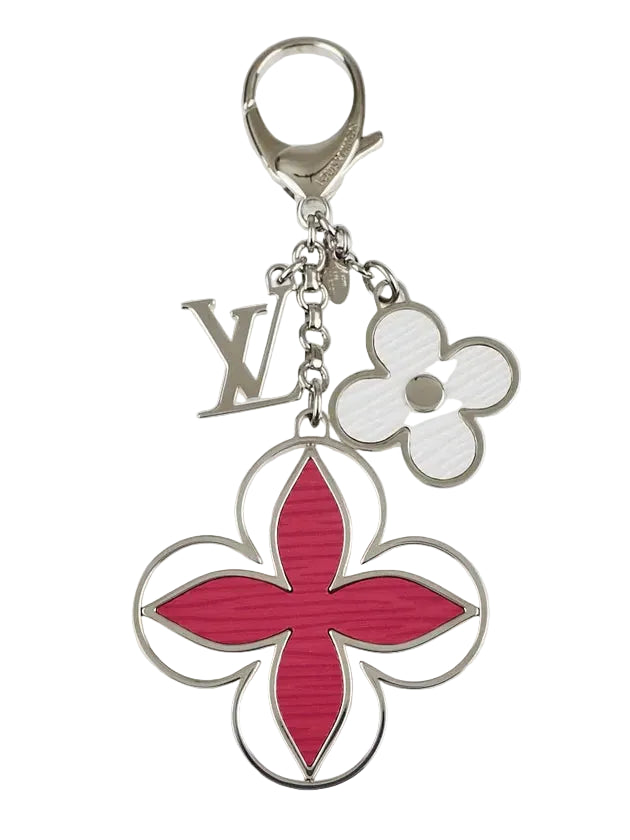 Louis Vuitton Pink and White Epi Rimi Key Holder and Bag Charm twins LDJ4336