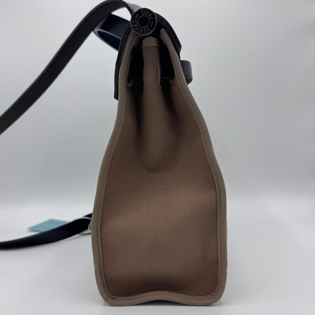 Hermes Herbag Zip Leather and Toile 31