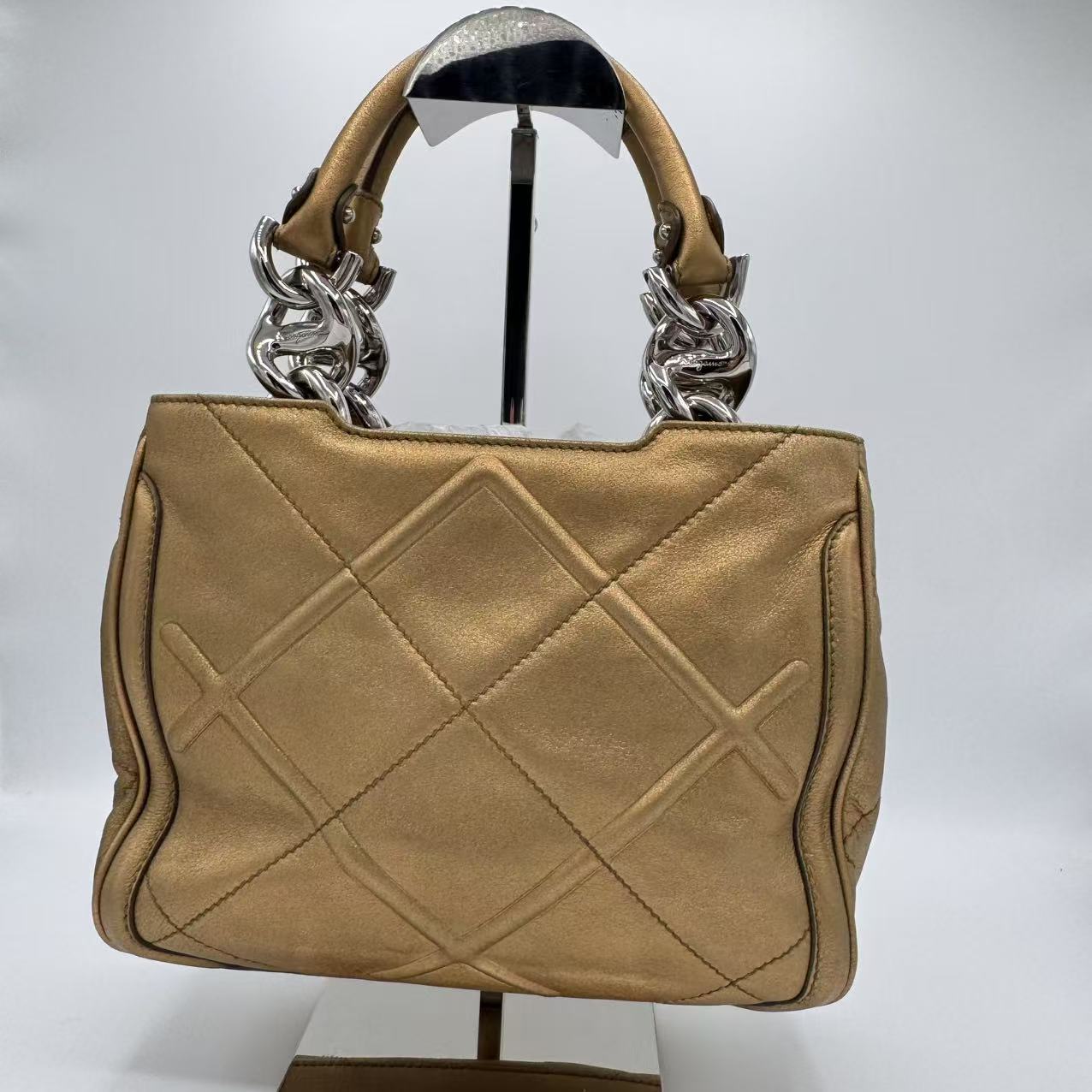 Salvatore Ferragamo Bronze SHW Handbag