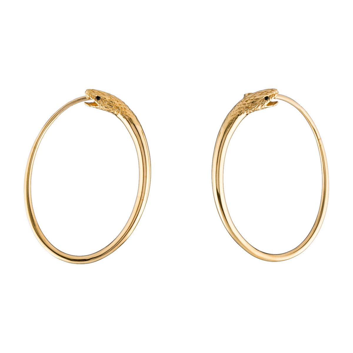 Celine Crystal Snake Hoop Earrings Twins LDJ6749
