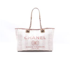 Canvas Small Deauville Tote Light Pink