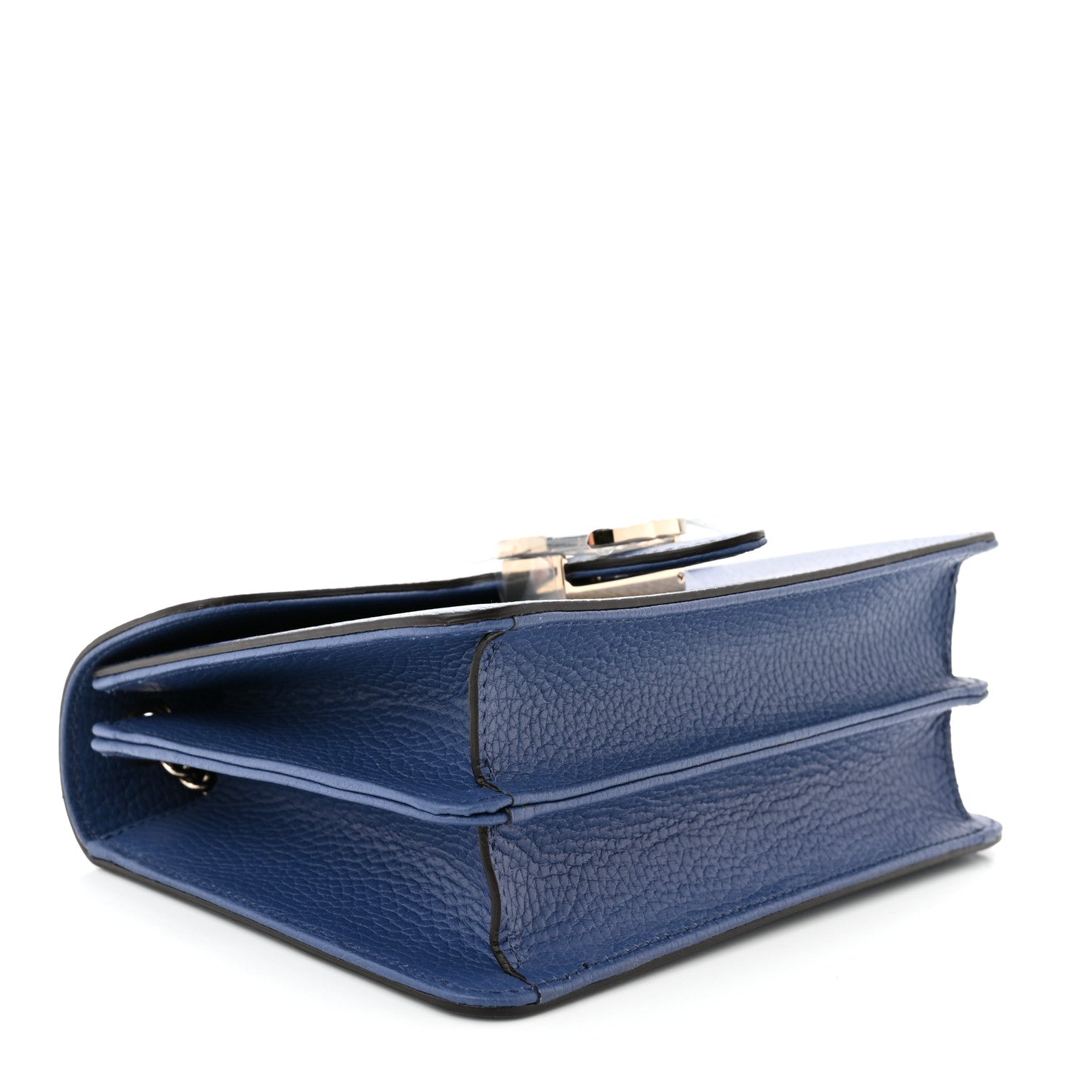 Blue Leather Dollar Interlocking G Flap Crossbody Bag twins