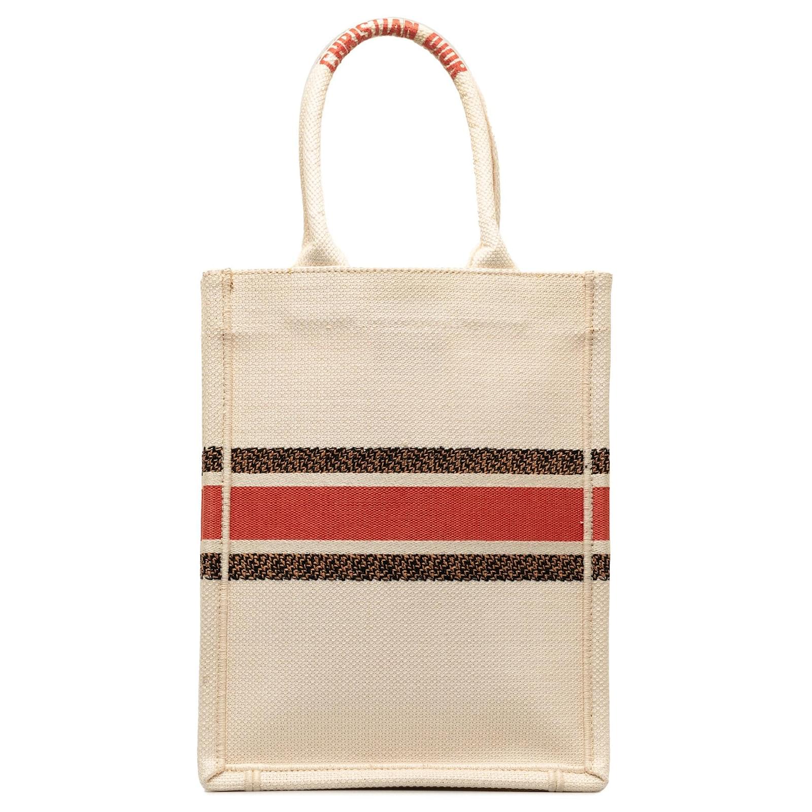 Dior Fleurs Bibliques Embroidery Vertical Book Tote twins