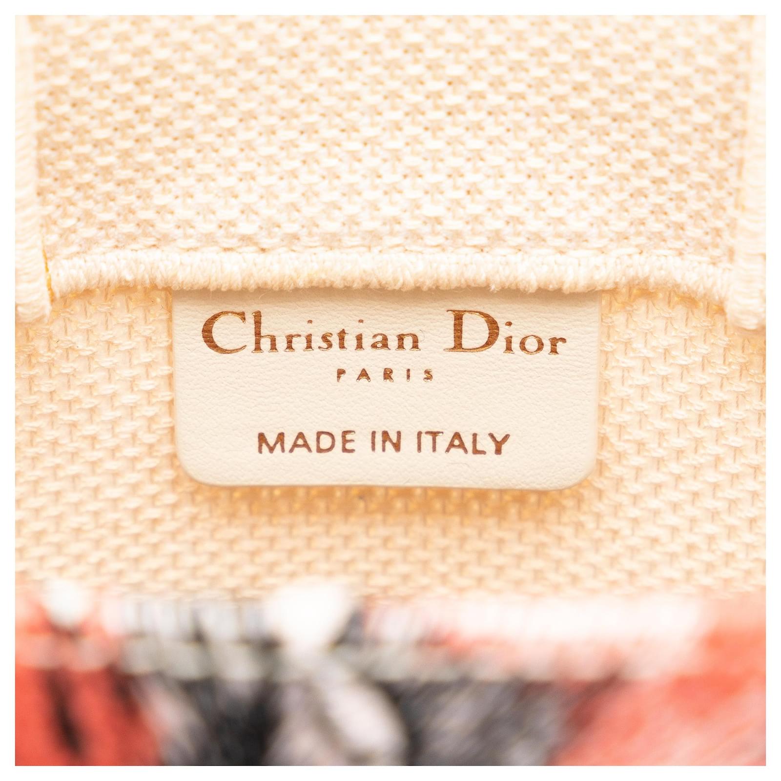 Dior Fleurs Bibliques Embroidery Vertical Book Tote twins