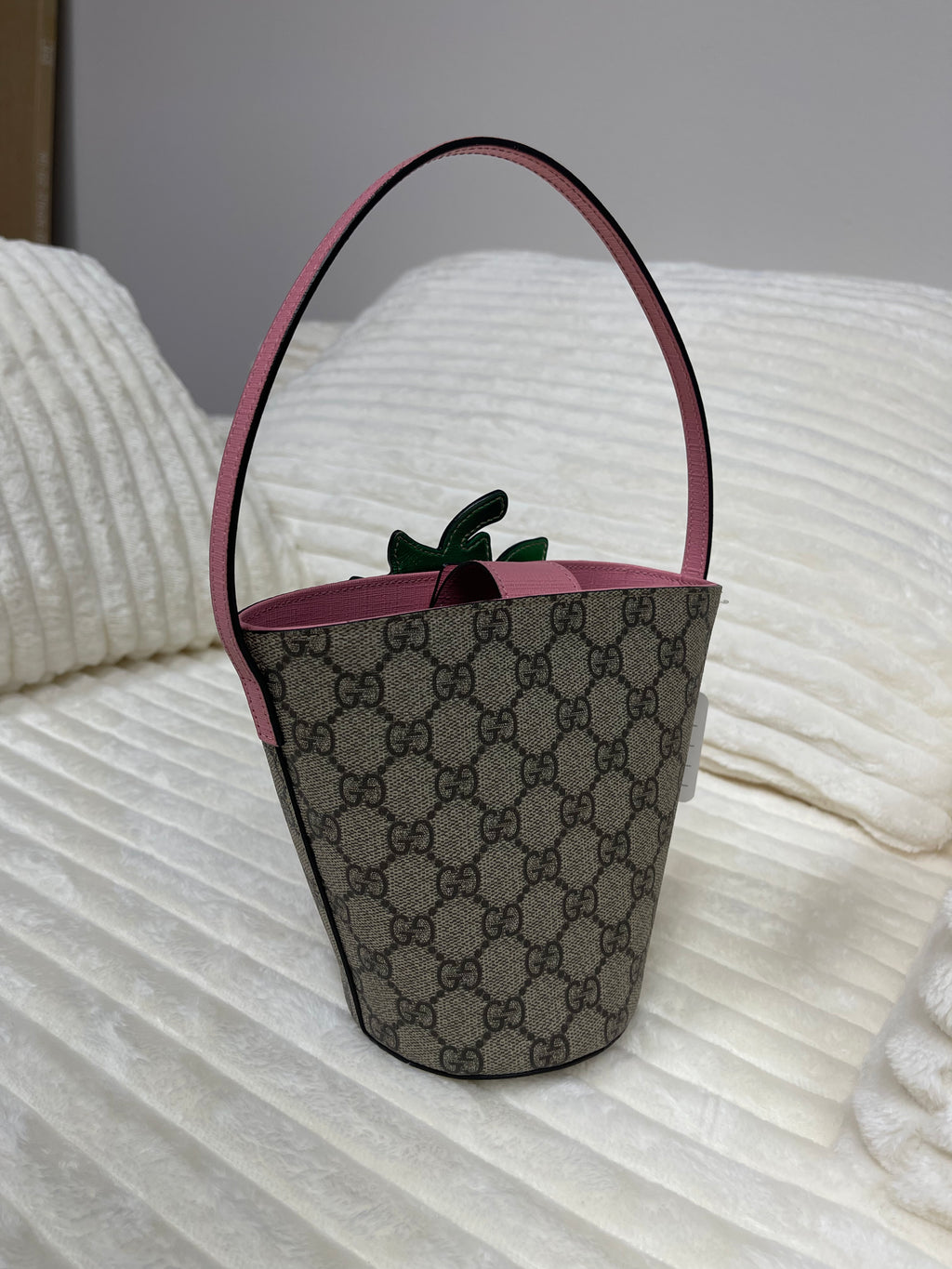 GUCCI  Children’s GG Bucket Coated Canvas Beige