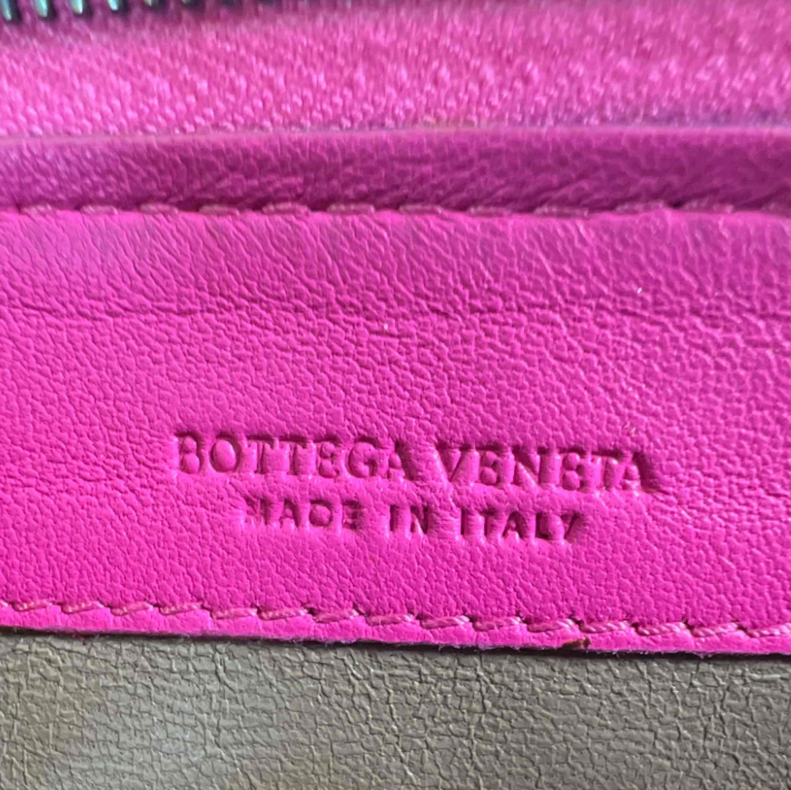Long Wallet Intrecciato Leather Pink W23265