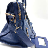 BALENCIAGA  Agneau Giant 12 Gold Hardware Part Time Bleu Cobalt