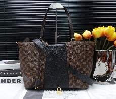 Jersey leather tote